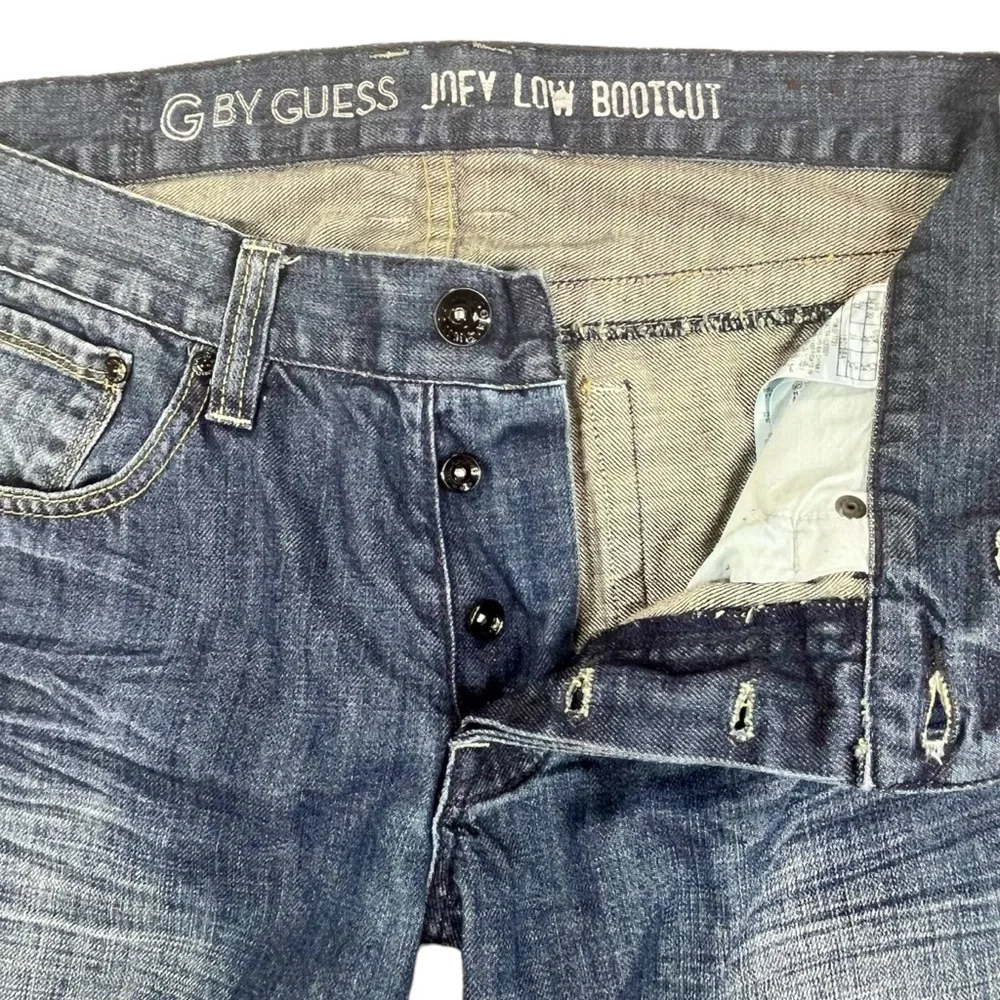 G by Guess Men 34x32 Joey Low Bootcut Dark Wash Demin Jeans‎